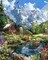 Landscape Paint by Numbers Kit for Adults On Canvas,DIY Easy Adult Paint by Number Kits Forest Log Cabin,Paint by Color Eagle Acrylic Paint Painting Home Wall Decor 16x20inch (Without Frame)